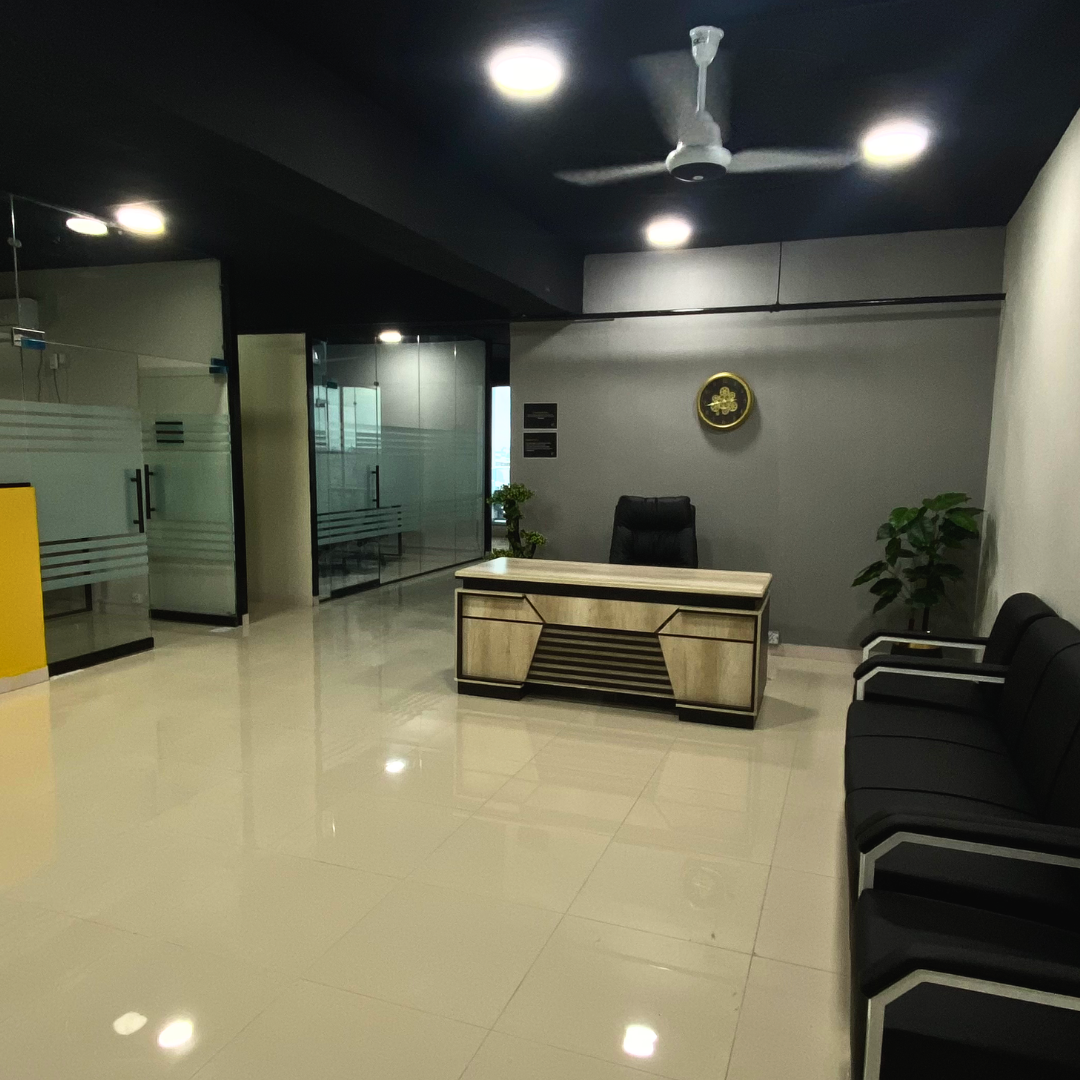 Meeting room display and professional reception at FounderSpace